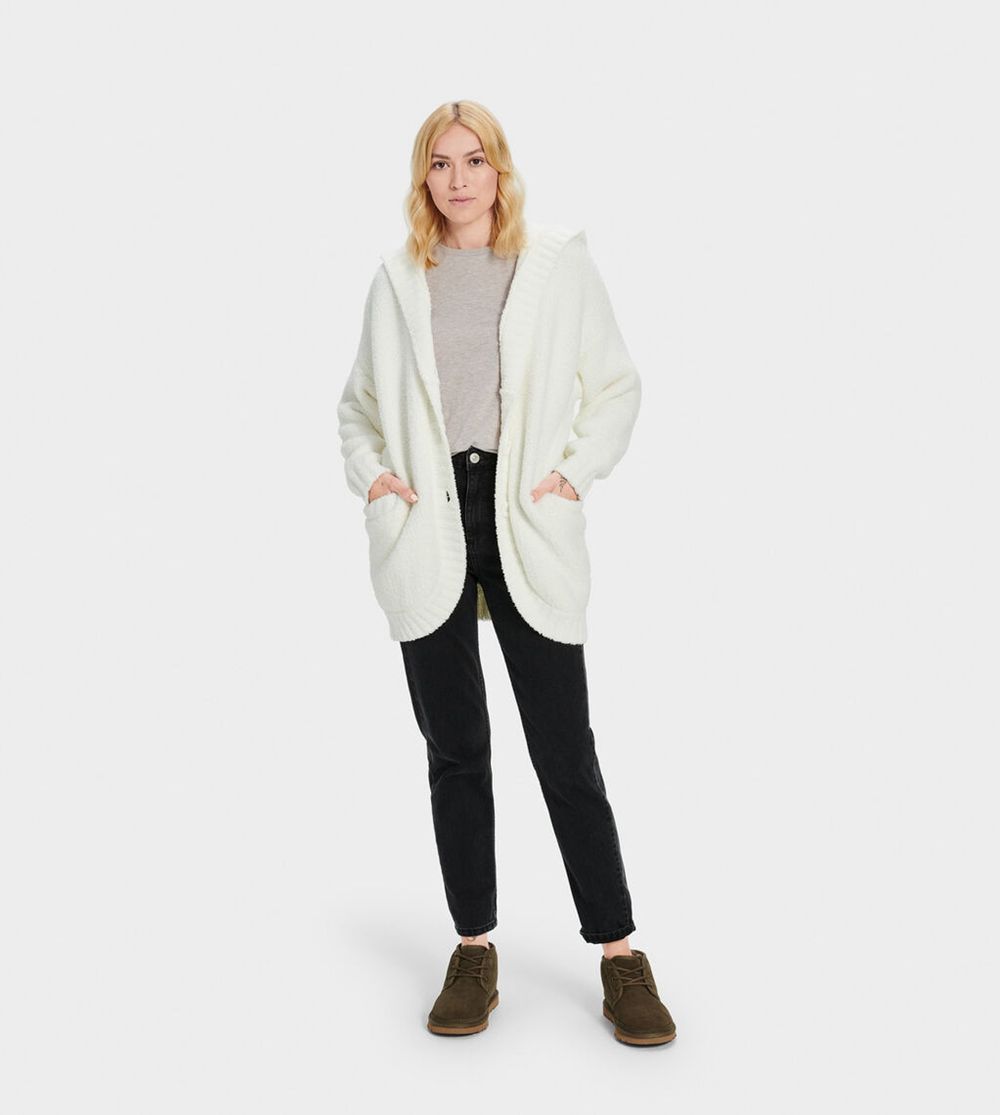 Ugg Cardigan Womens - Ugg Franca Travel White - 973YVDOUN